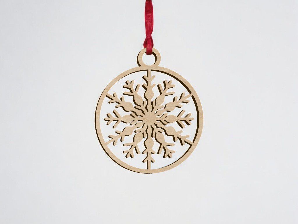 Laser Cut Snowflake Decorations Ball Vector