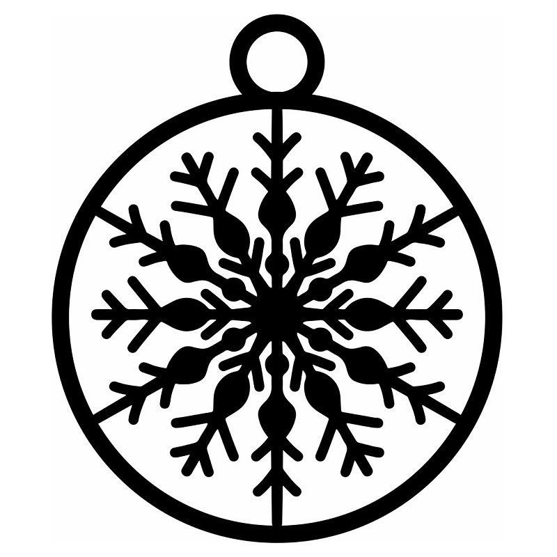 Laser Cut Snowflake Decorations Ball Vector