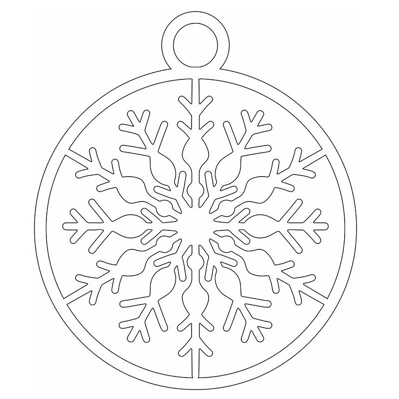 Laser Cut Snowflake Decorations Ball Vector