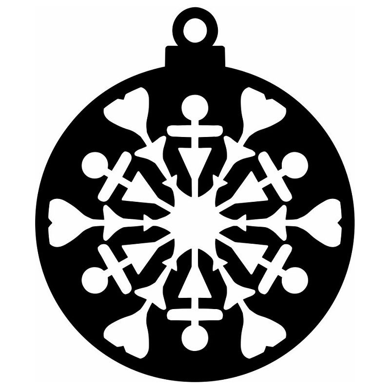 Laser Cut Christmas Decorations Hanging Ball Vector