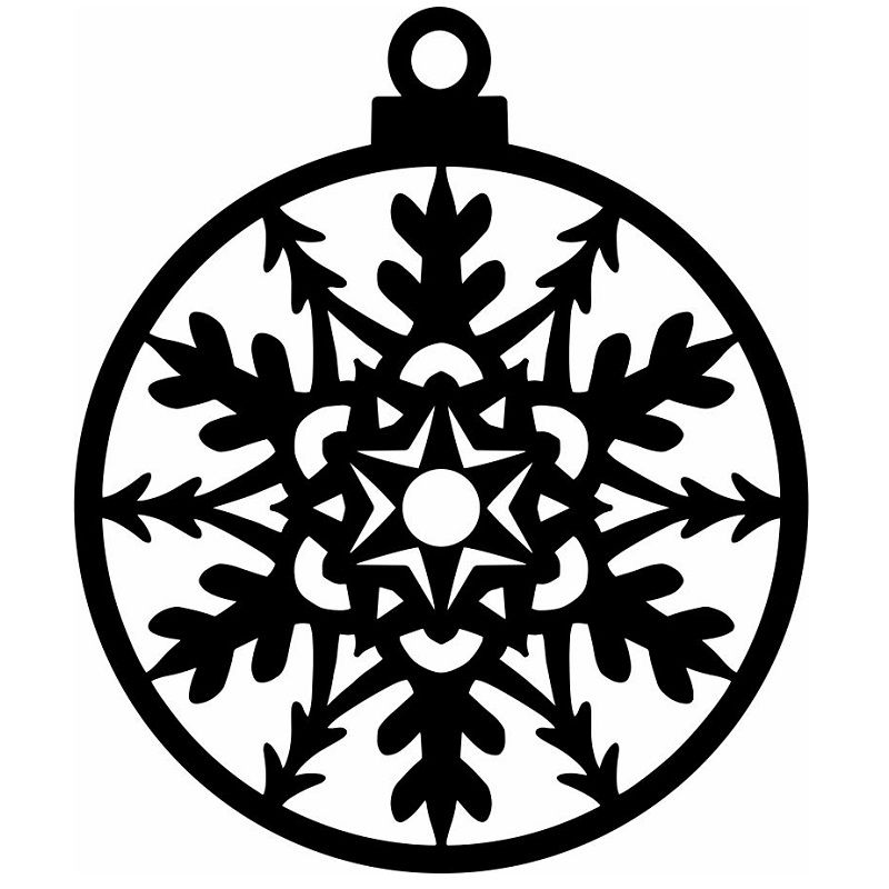Laser Cut Christmas Bauble Ball Vector