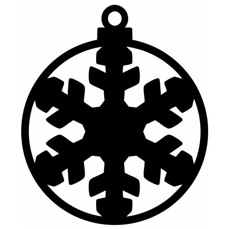 Laser Cut Christmas Bauble Decoration Ornament Vector