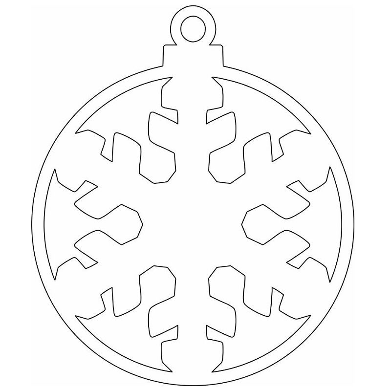 Laser Cut Christmas Bauble Decoration Ornament Vector