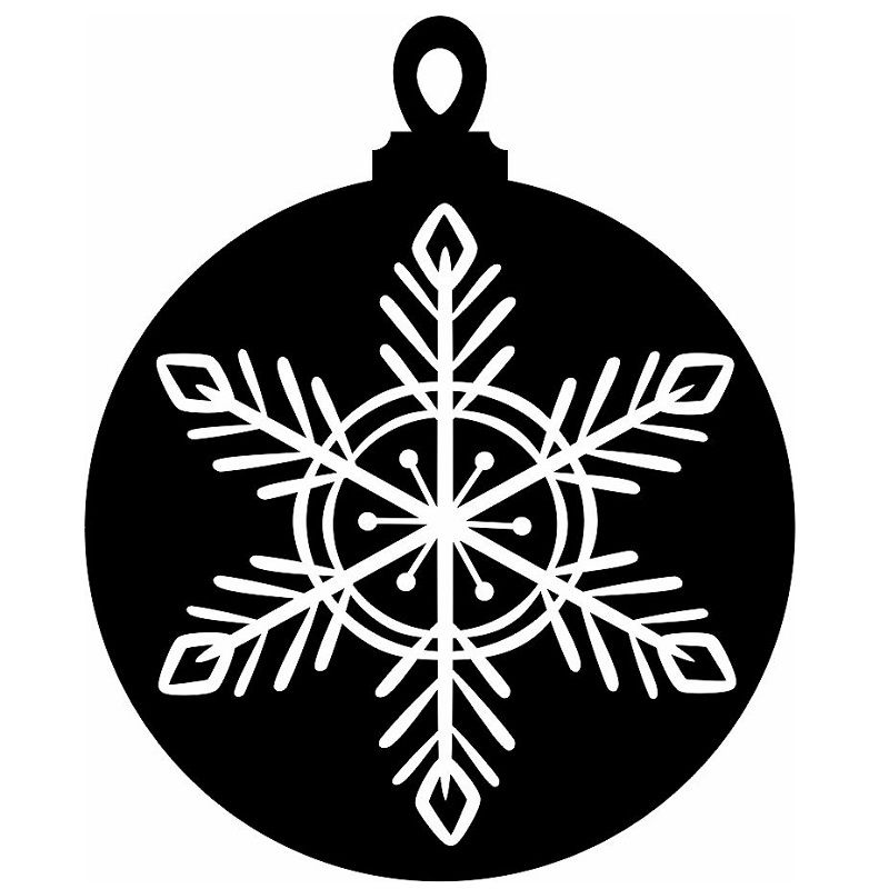 Laser Cut Snowflake Cutout Christmas Ball Vector