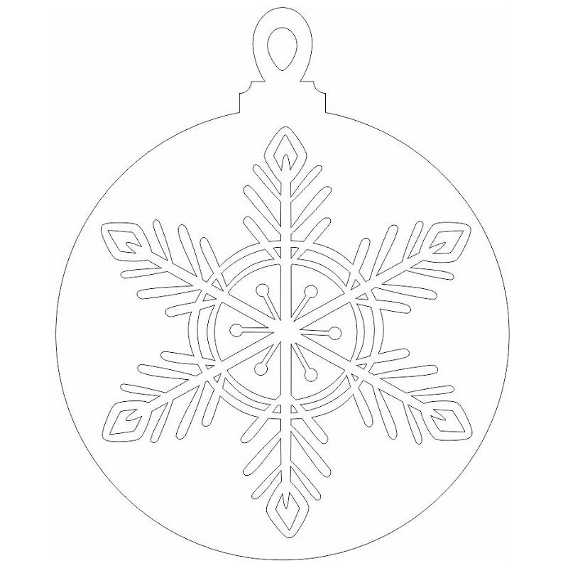 Laser Cut Snowflake Cutout Christmas Ball Vector