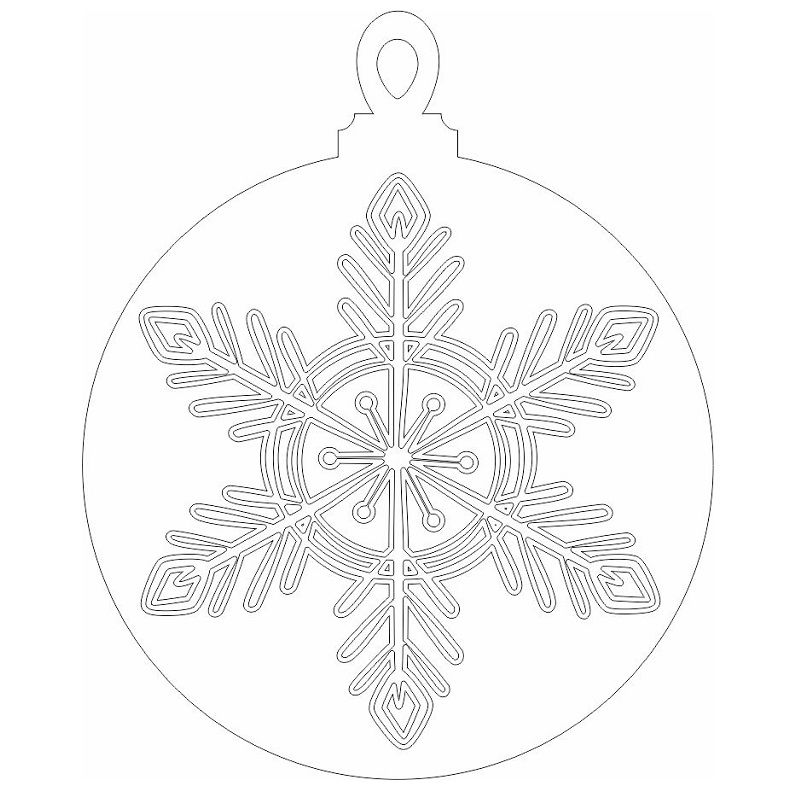 Laser Cut Snowflake Pattern Christmas Ball Vector