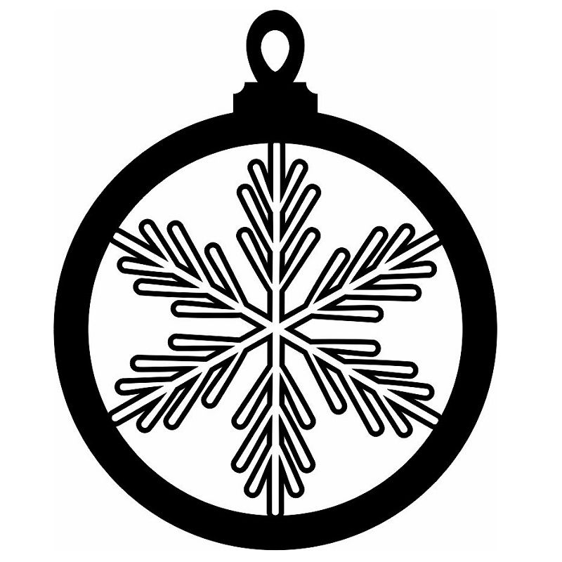 Laser Cut Christmas Snowflake Hanging Decoration Vector