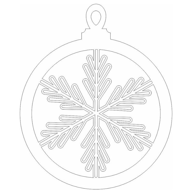 Laser Cut Christmas Snowflake Hanging Decoration Vector