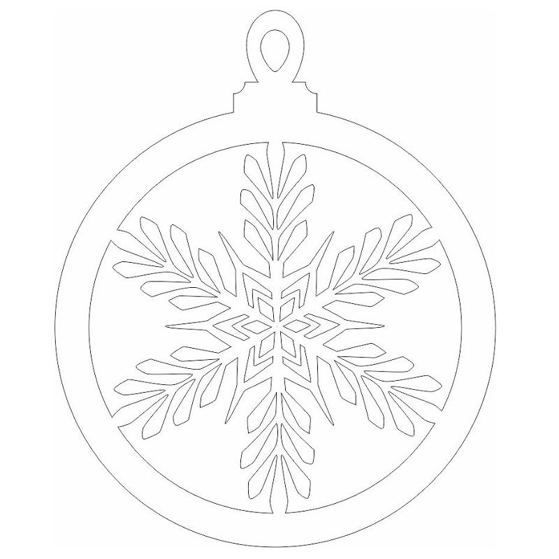 Laser Cut Christmas Tree Hanging Ornament Vector