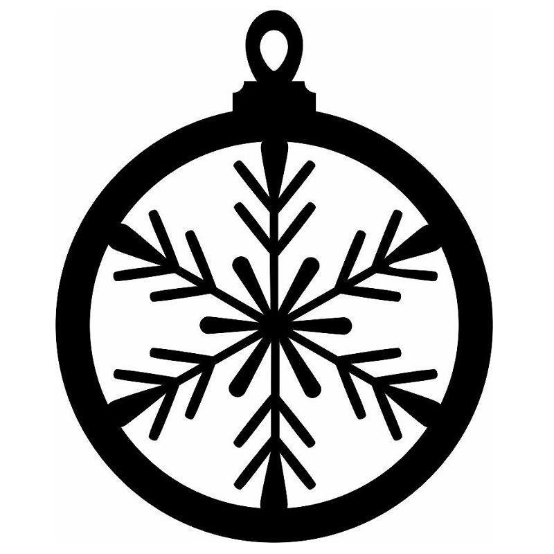 Laser Cut Christmas Tree Wooden Bauble Vector