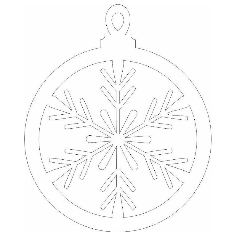 Laser Cut Christmas Tree Wooden Bauble Vector