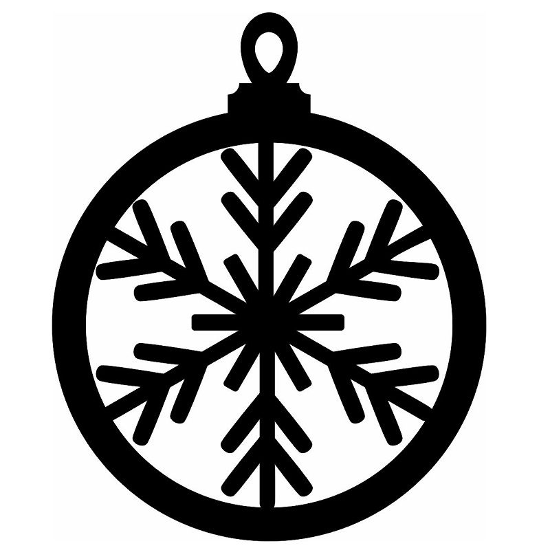 Laser Cut Snowflake Themed Bauble for Christmas Tree Decor Vector