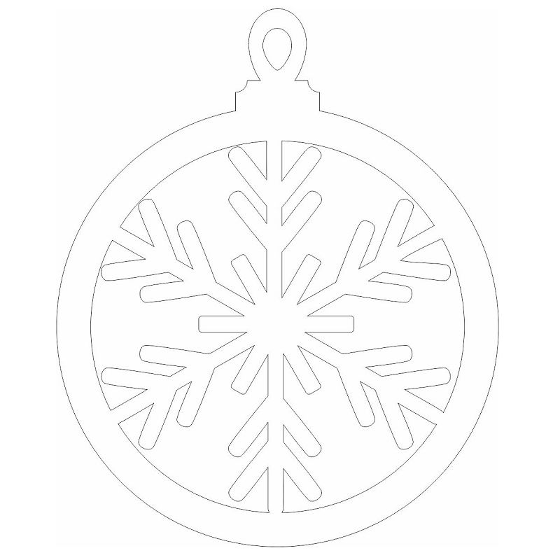 Laser Cut Snowflake Themed Bauble for Christmas Tree Decor Vector