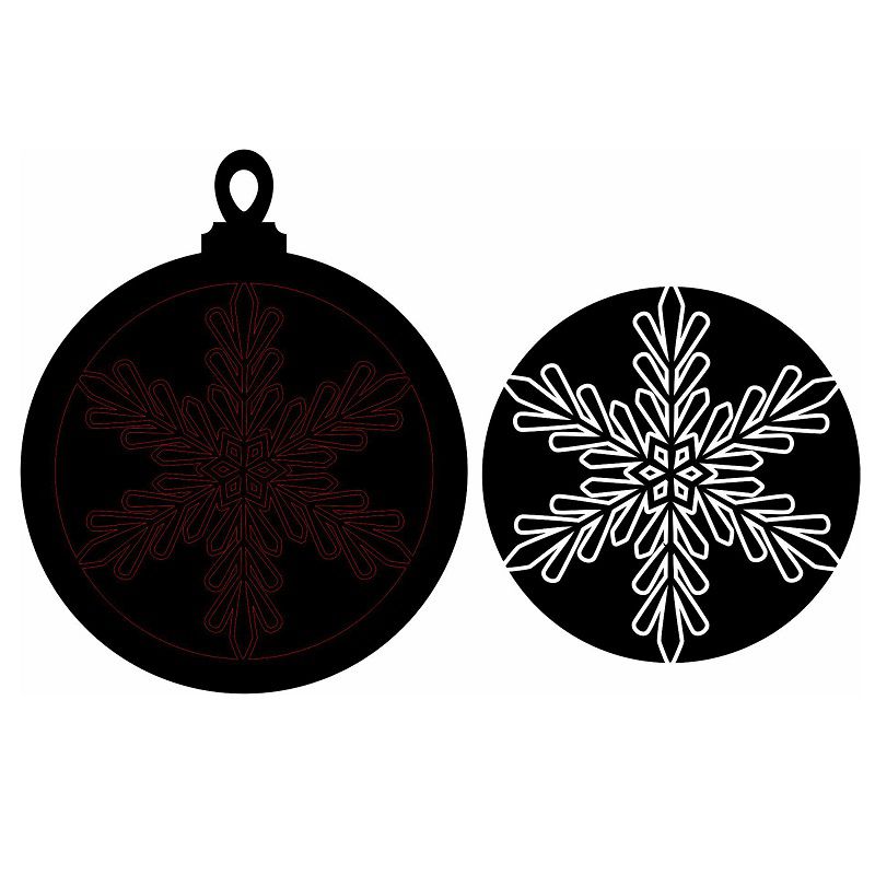 Laser Cut Layered Christmas Tree Bauble Vector