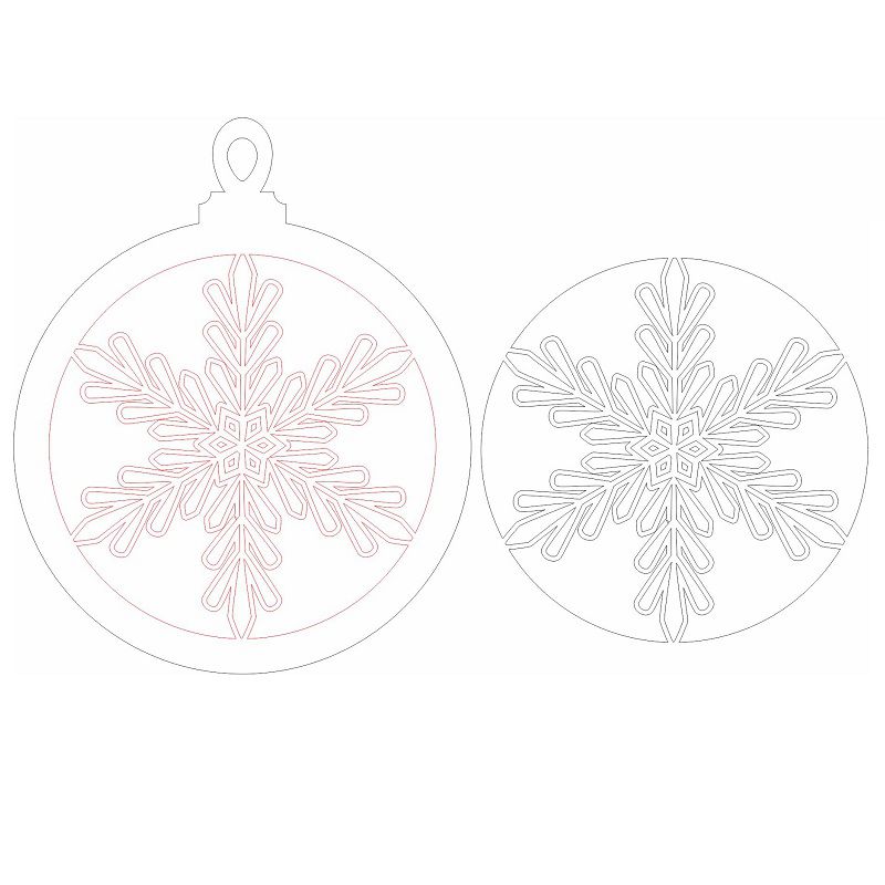 Laser Cut Layered Christmas Tree Bauble Vector