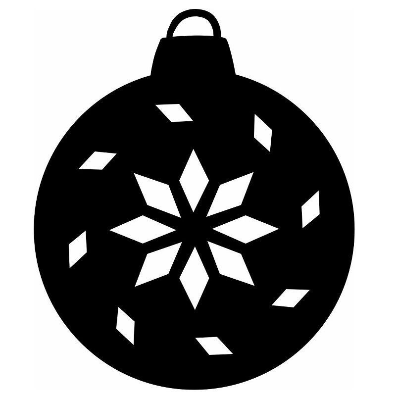 Laser Cut Christmas Tree Bauble Ball Vector