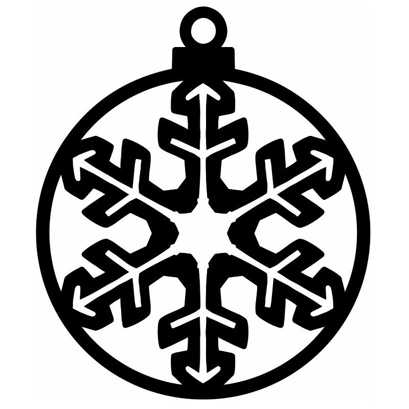 Laser Cut Christmas Festive Ball Bauble Vector