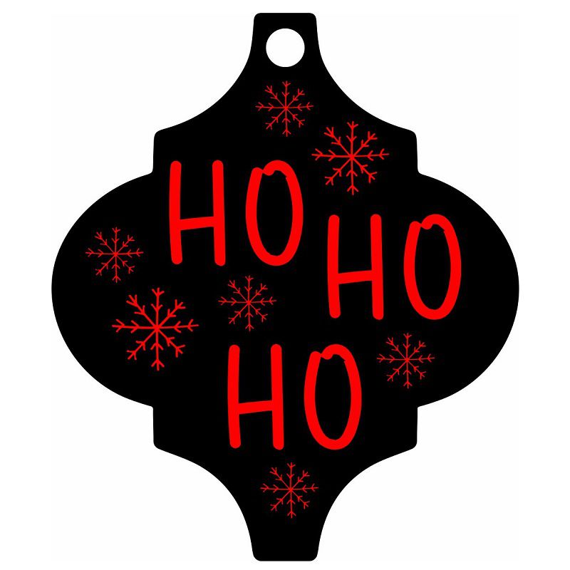 Laser Cut Arabesque Tile Christmas Ornament Ho Ho Ho Vector