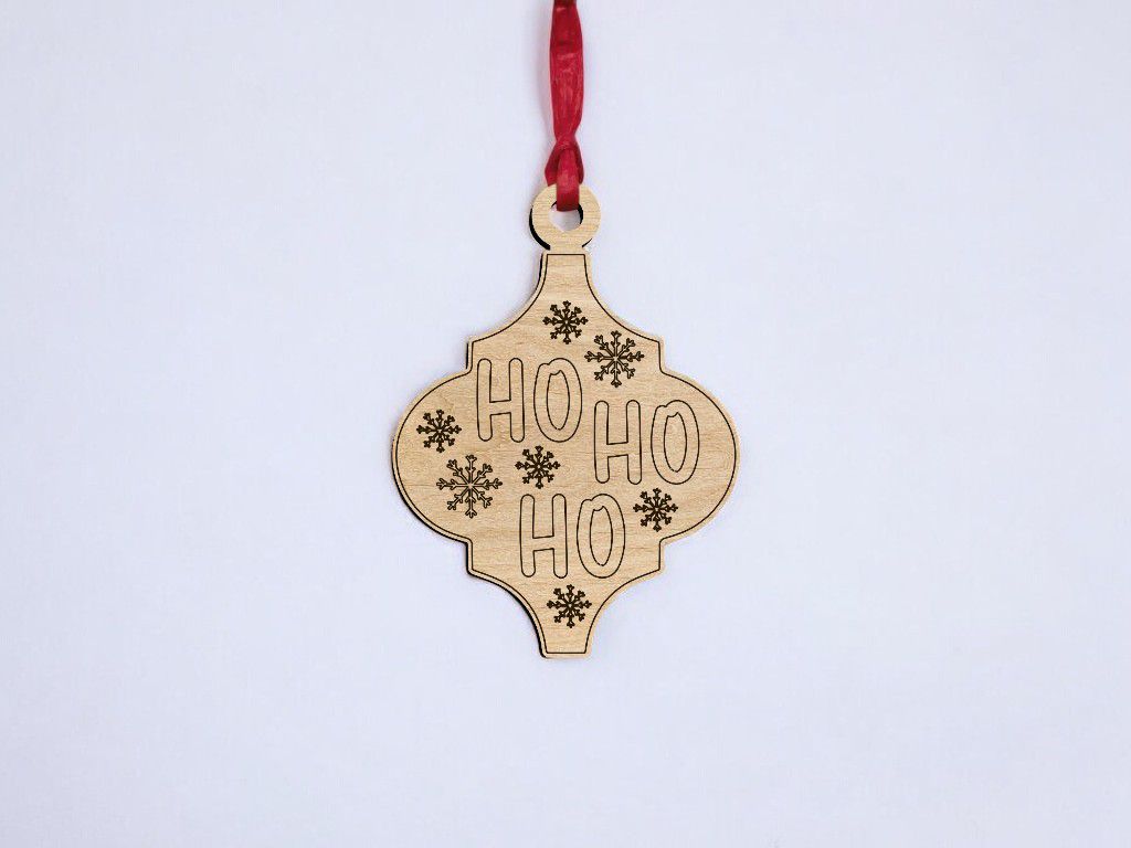 Laser Cut Arabesque Christmas Ornament Vector