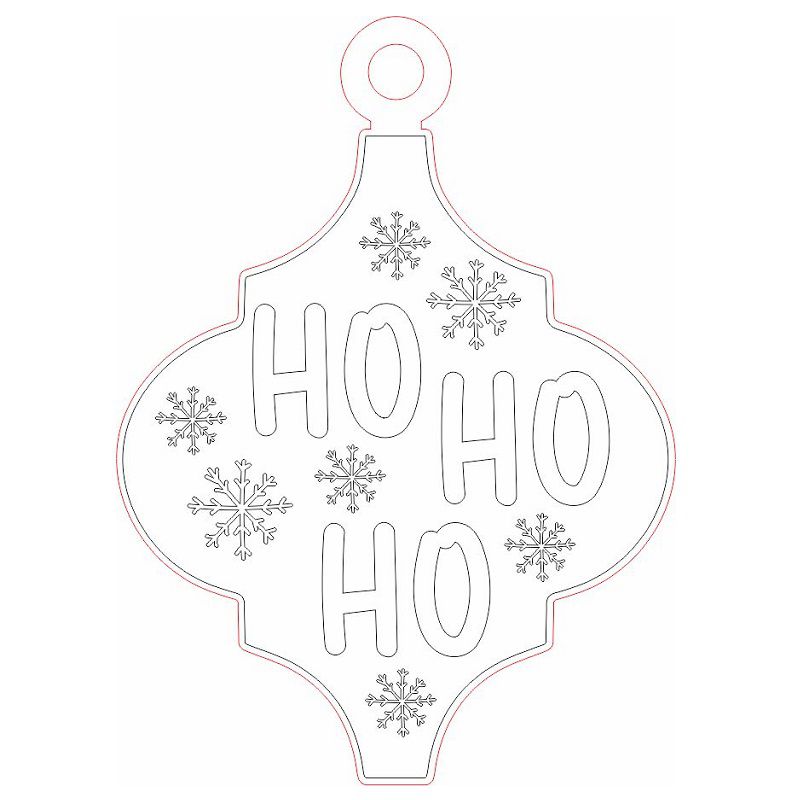 Laser Cut Arabesque Christmas Ornament Vector