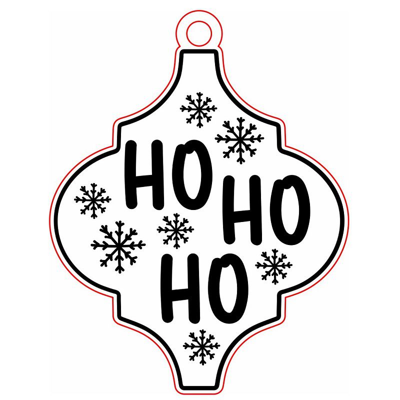 Laser Cut Arabesque Tile Christmas Bauble Ornament Vector