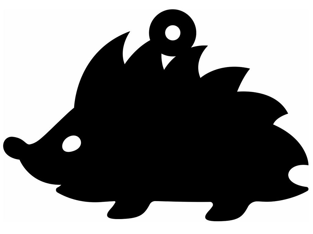 Laser Cut Hedgehog Christmas Decoration Vector