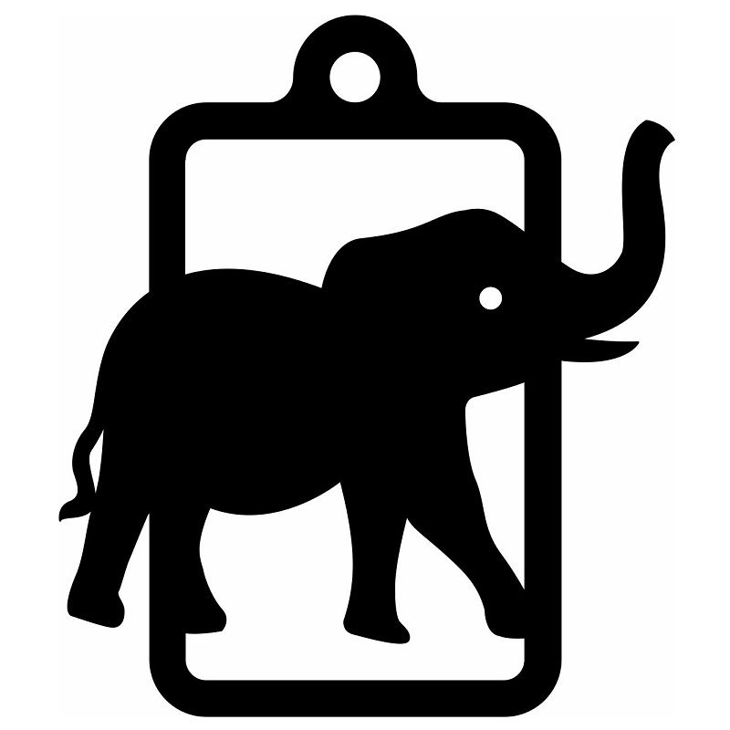 Laser Cut Elephant Christmas Ornament Vector