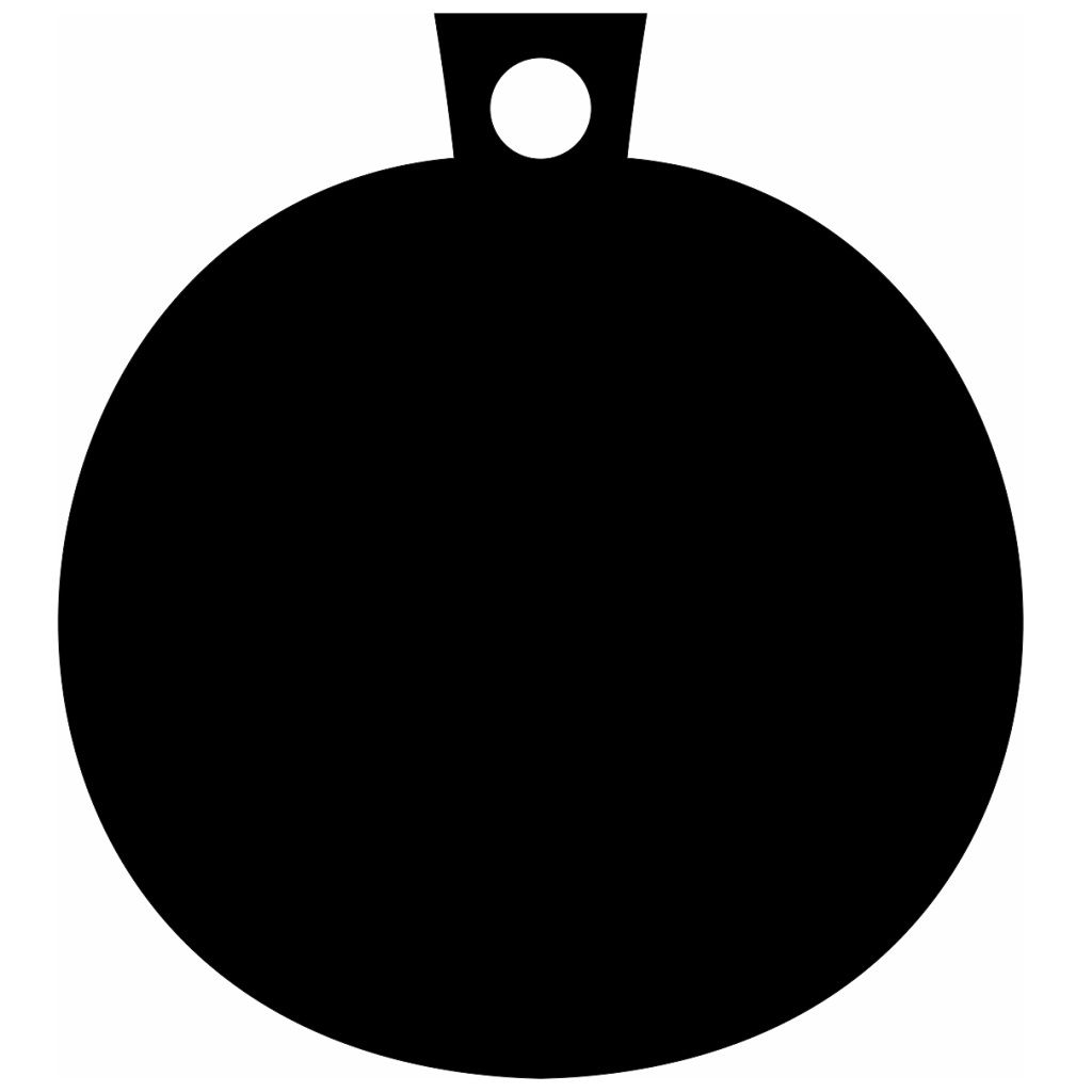 Laser Cut Blank Round Christmas Ornament Hanging Vector