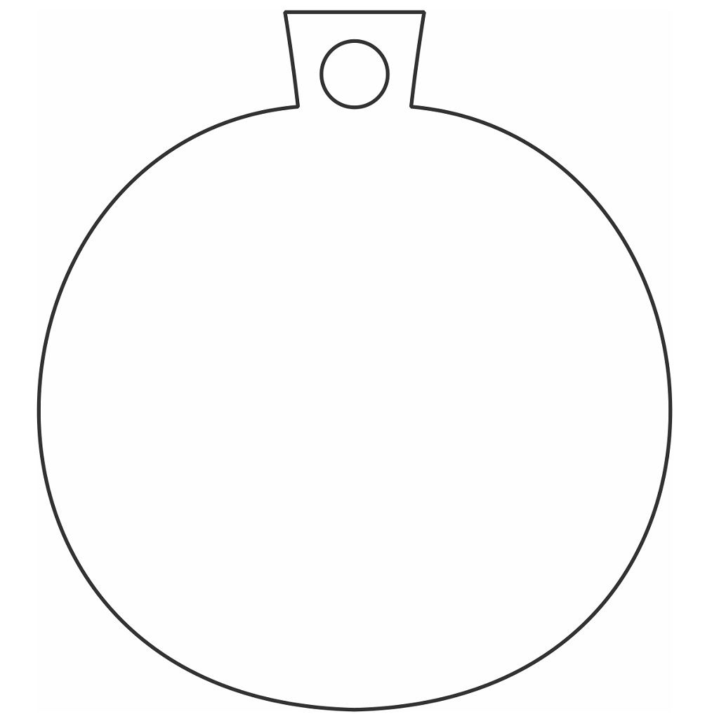 Laser Cut Blank Round Christmas Ornament Hanging Vector