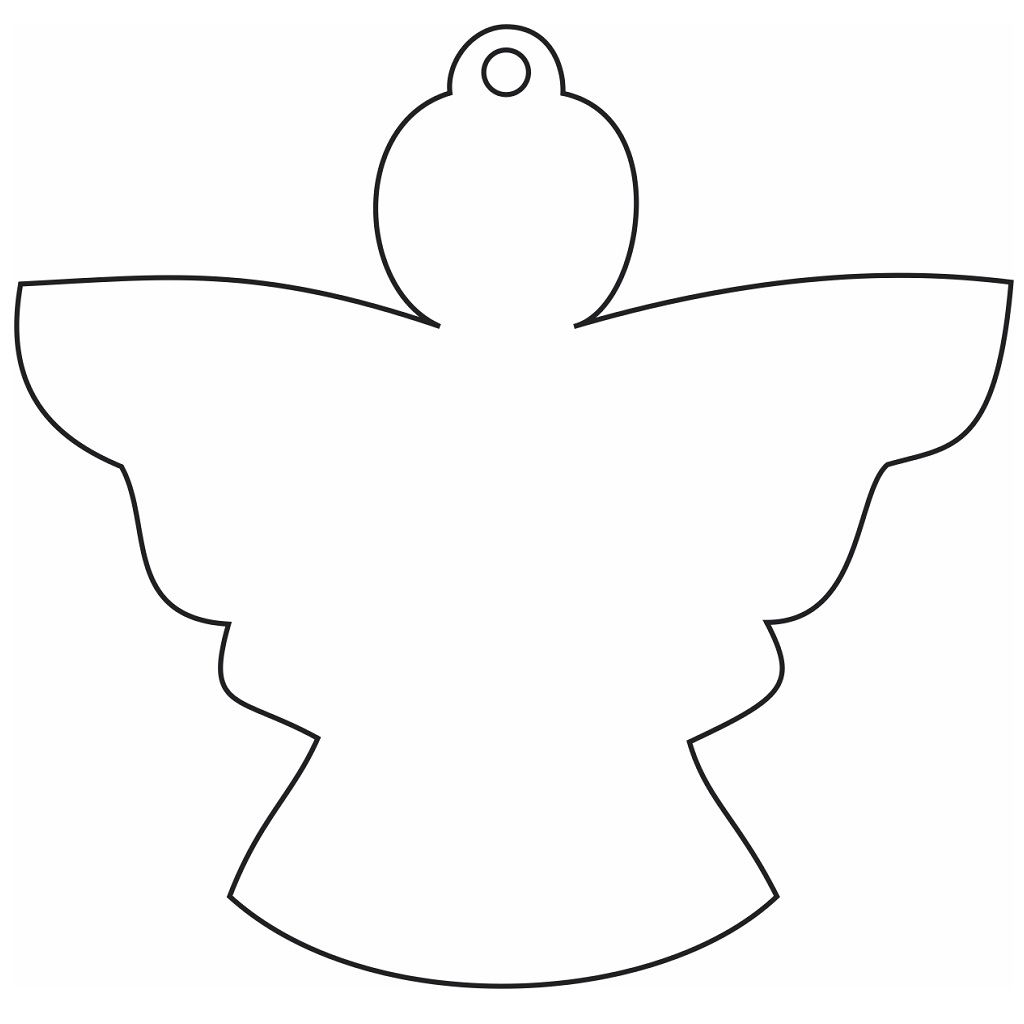 Laser Cut Angel Christmas Tree Decoration Vector