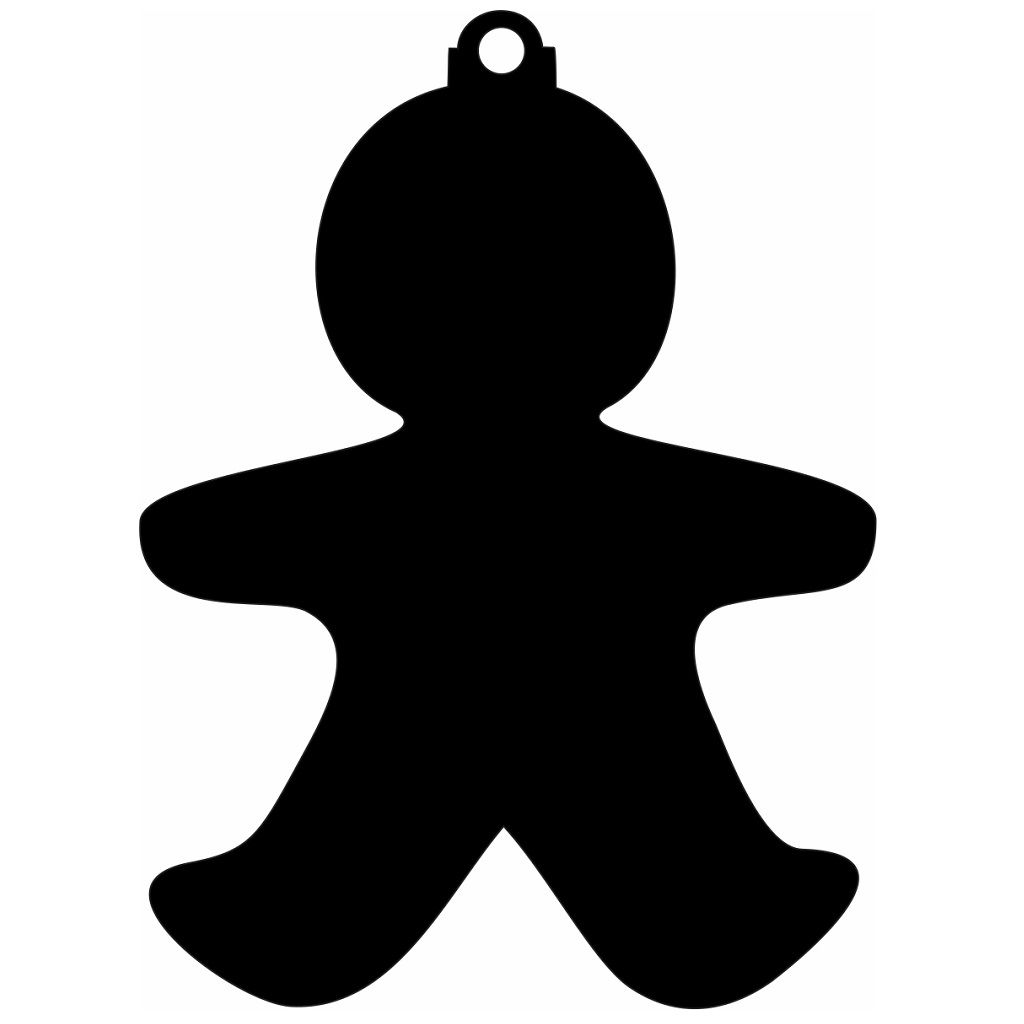 Laser Cut Gingerbread Man Christmas Ornament CDR DXF EPS SVG File Free ...