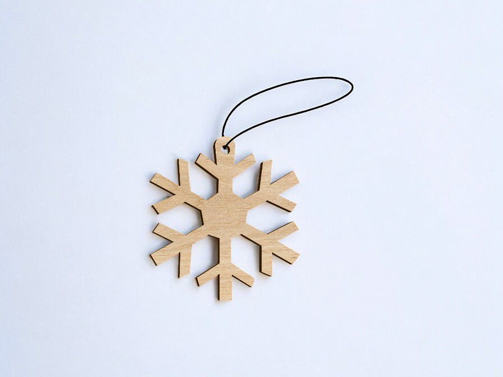 Laser Cut Snowflake Ornament Craft Vector