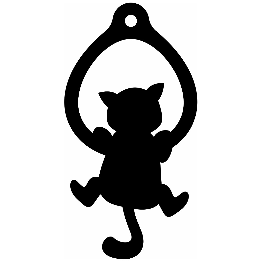 Laser Cut Cat Christmas Tree Decoration Bauble Vector
