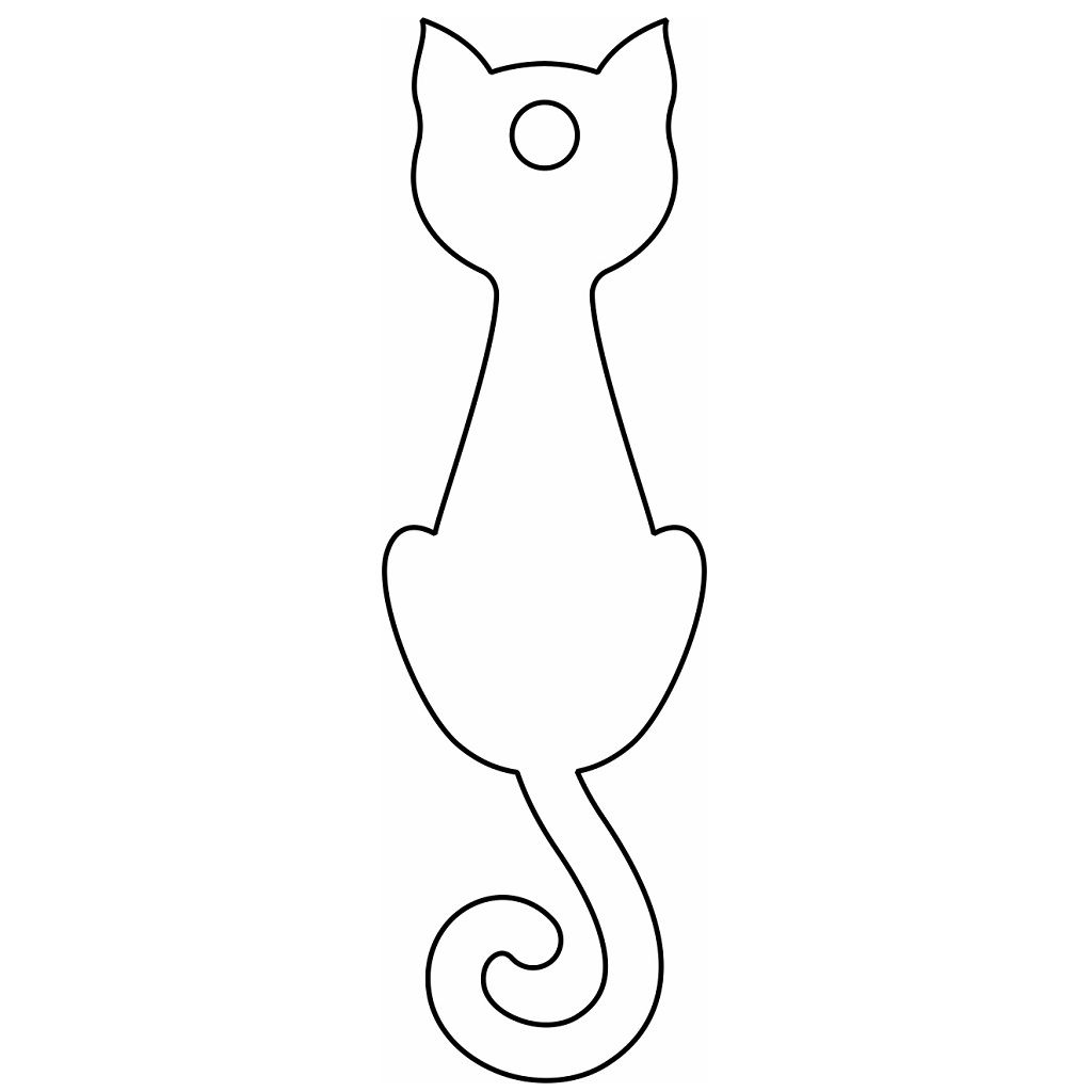 Laser Cut Hanging Cat Ornament Vector
