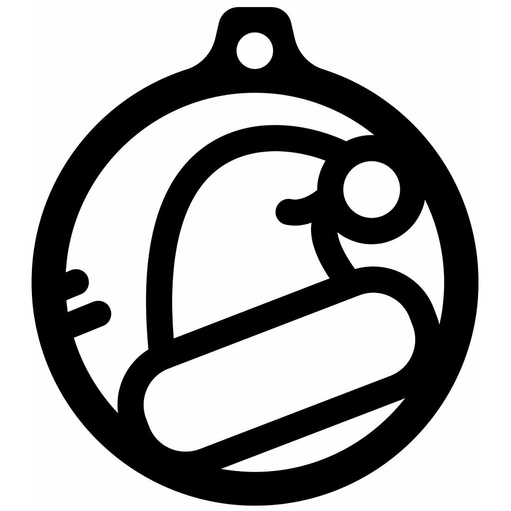 Laser Cut Santa Hat Christmas Bauble Vector