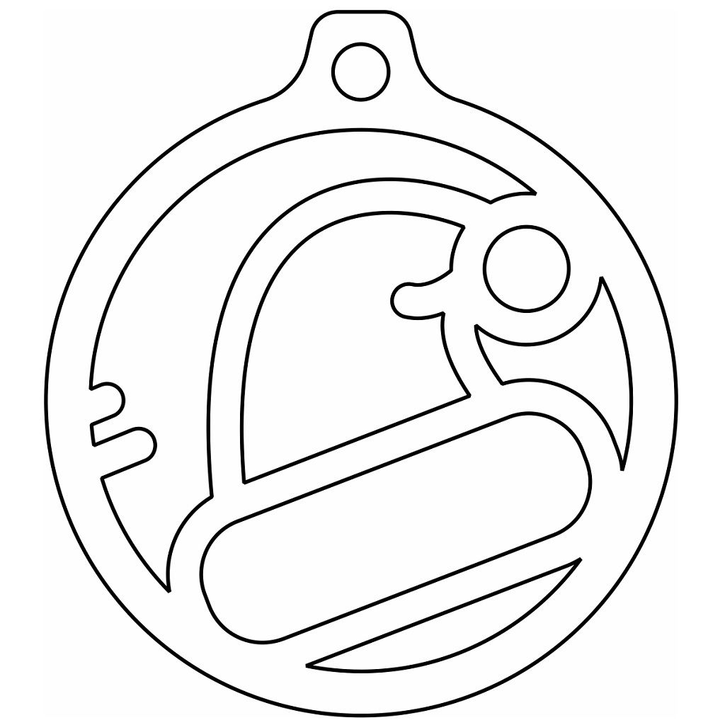 Laser Cut Santa Hat Christmas Bauble Vector