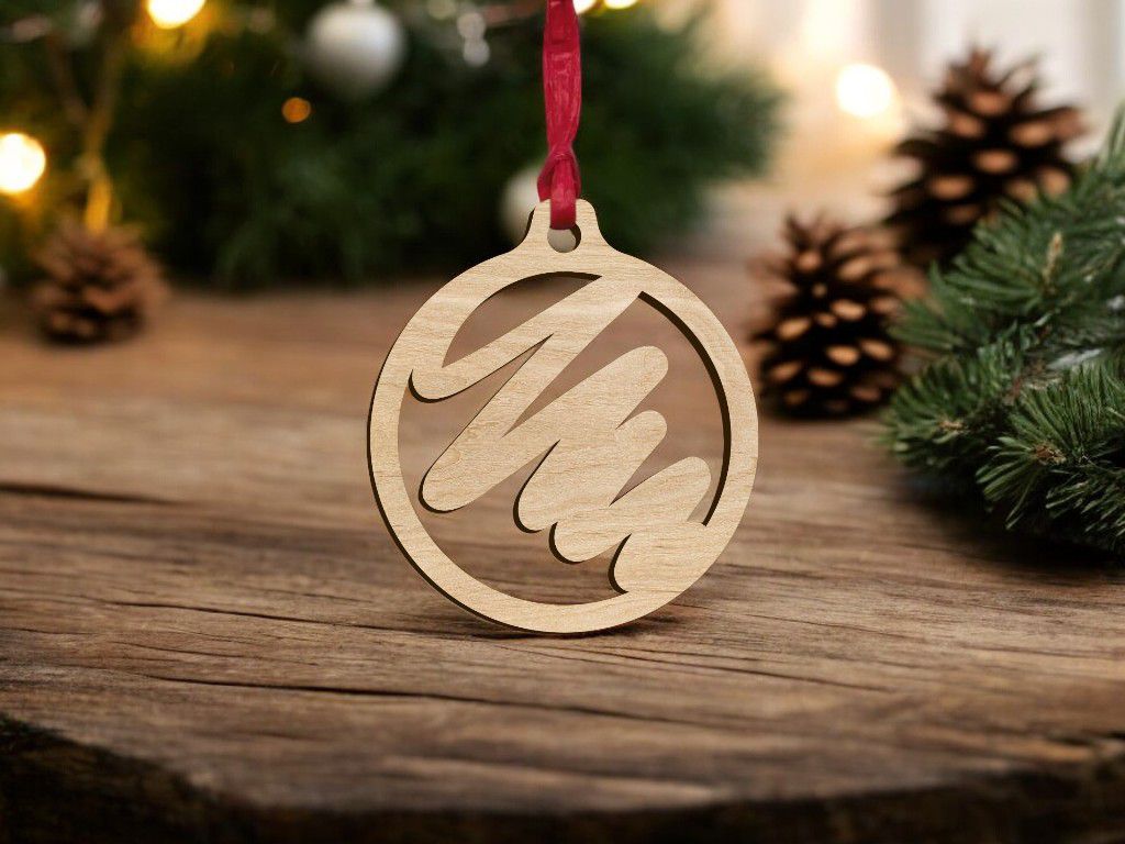 Laser Cut Life Line Pattern Christmas Ball Vector