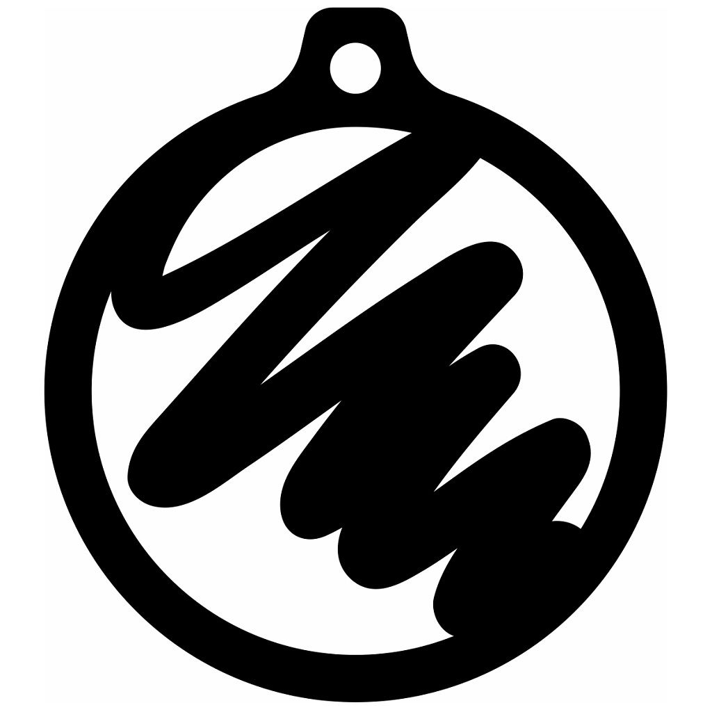 Laser Cut Life Line Pattern Christmas Ball Vector