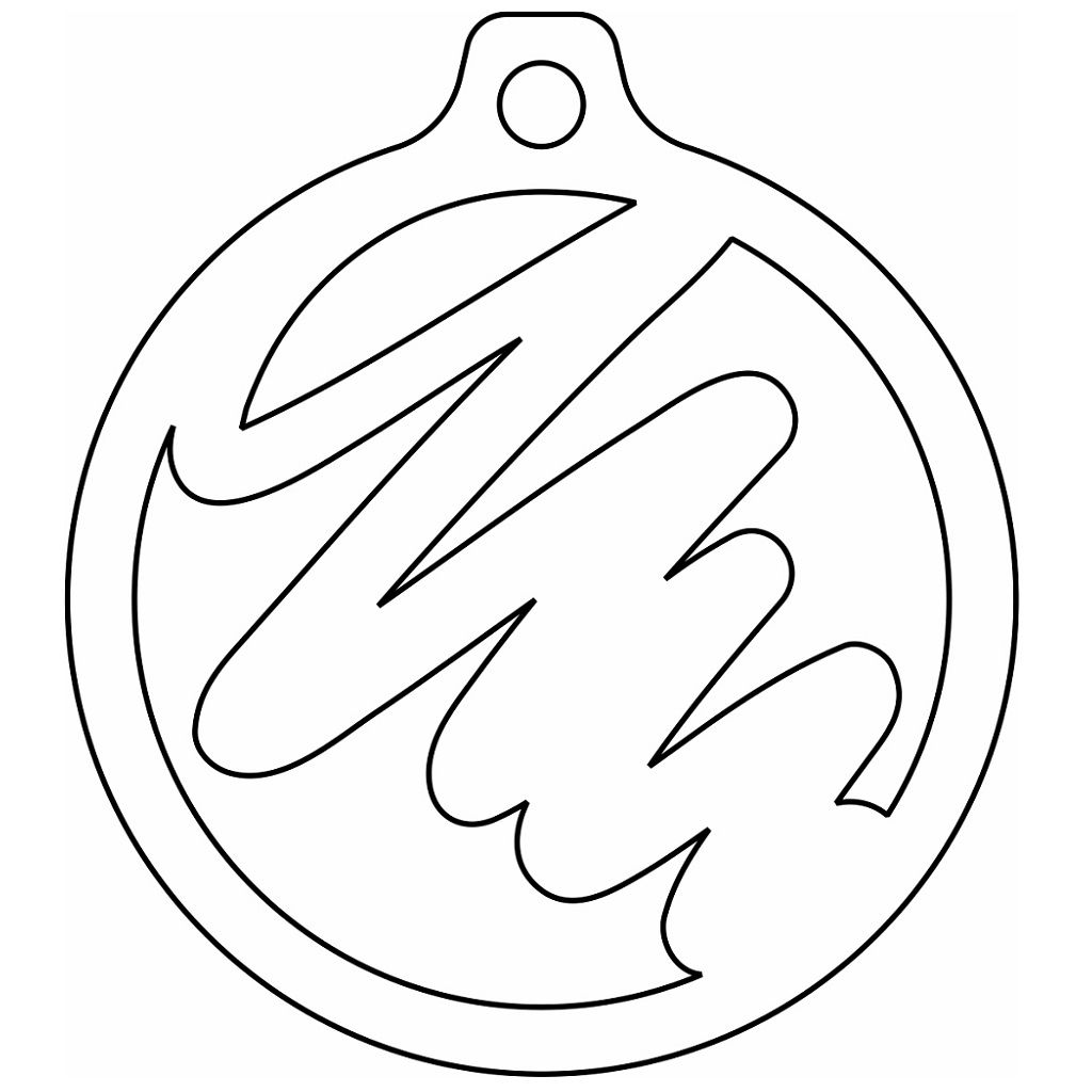 Laser Cut Life Line Pattern Christmas Ball Vector