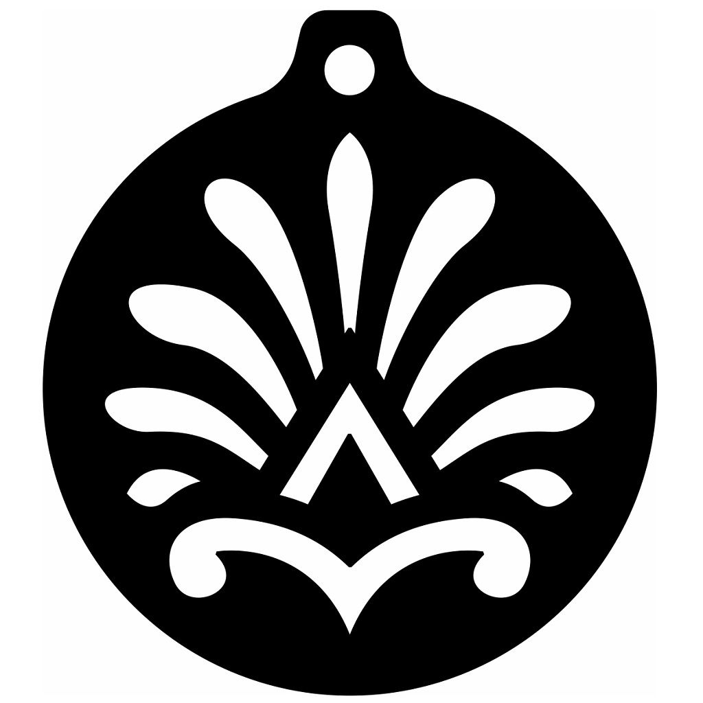 Laser Cut Decorative Christmas Ball Vector