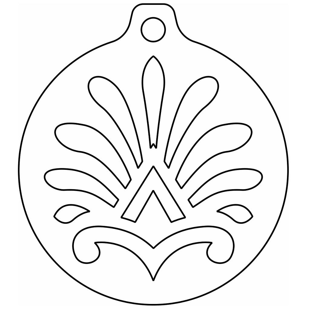 Laser Cut Decorative Christmas Ball Vector