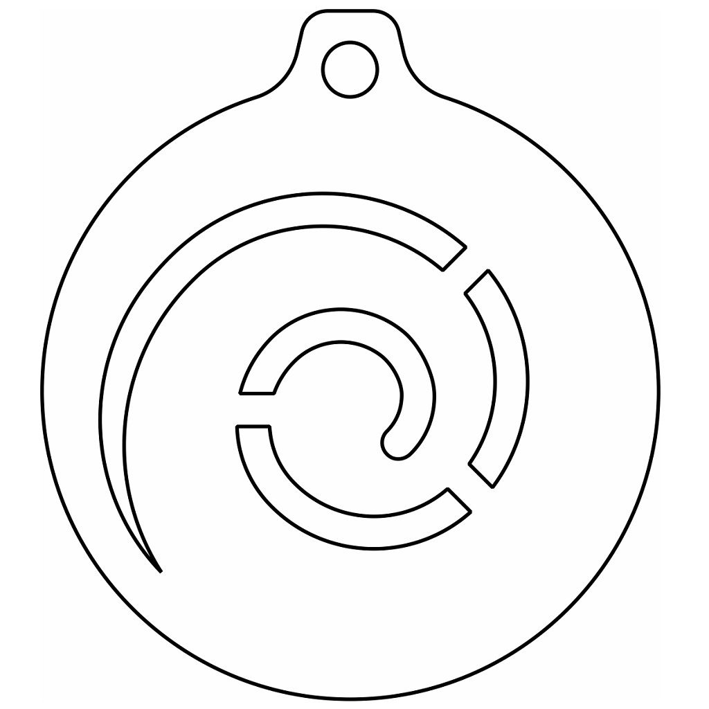 Laser Cut Spiral Christmas Ball Ornament Vector