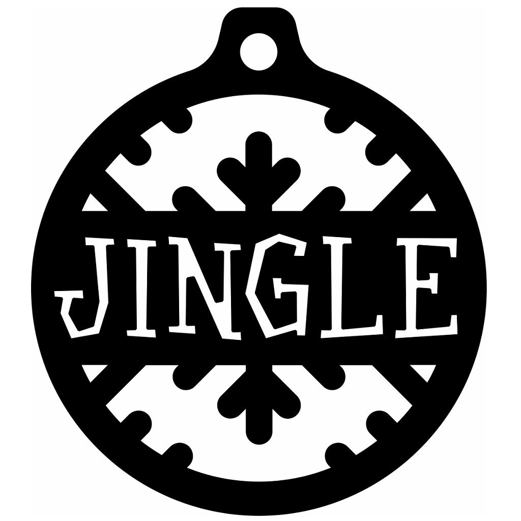 Laser Cut Jingle Christmas Tree Bauble Vector