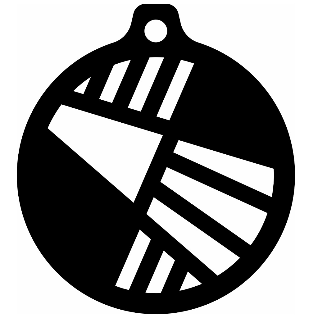 Laser Cut Christmas Ornament with Abstract Design Vector