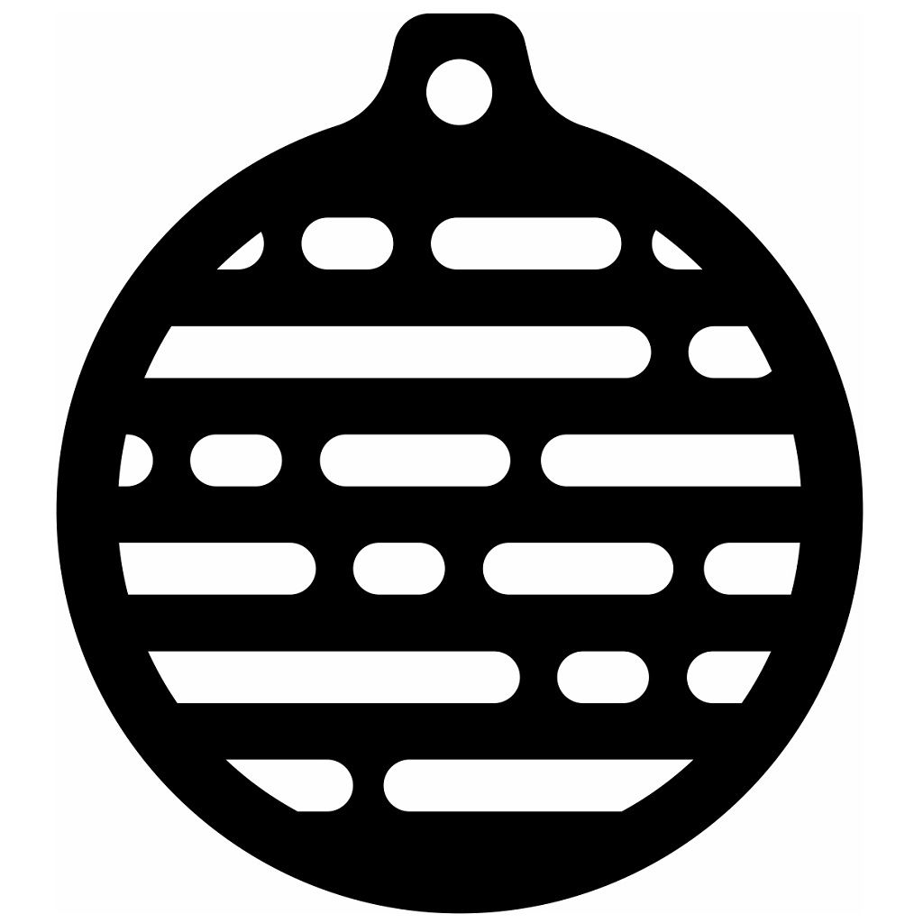 Laser Cut Wood Christmas Tree Ornament Vector
