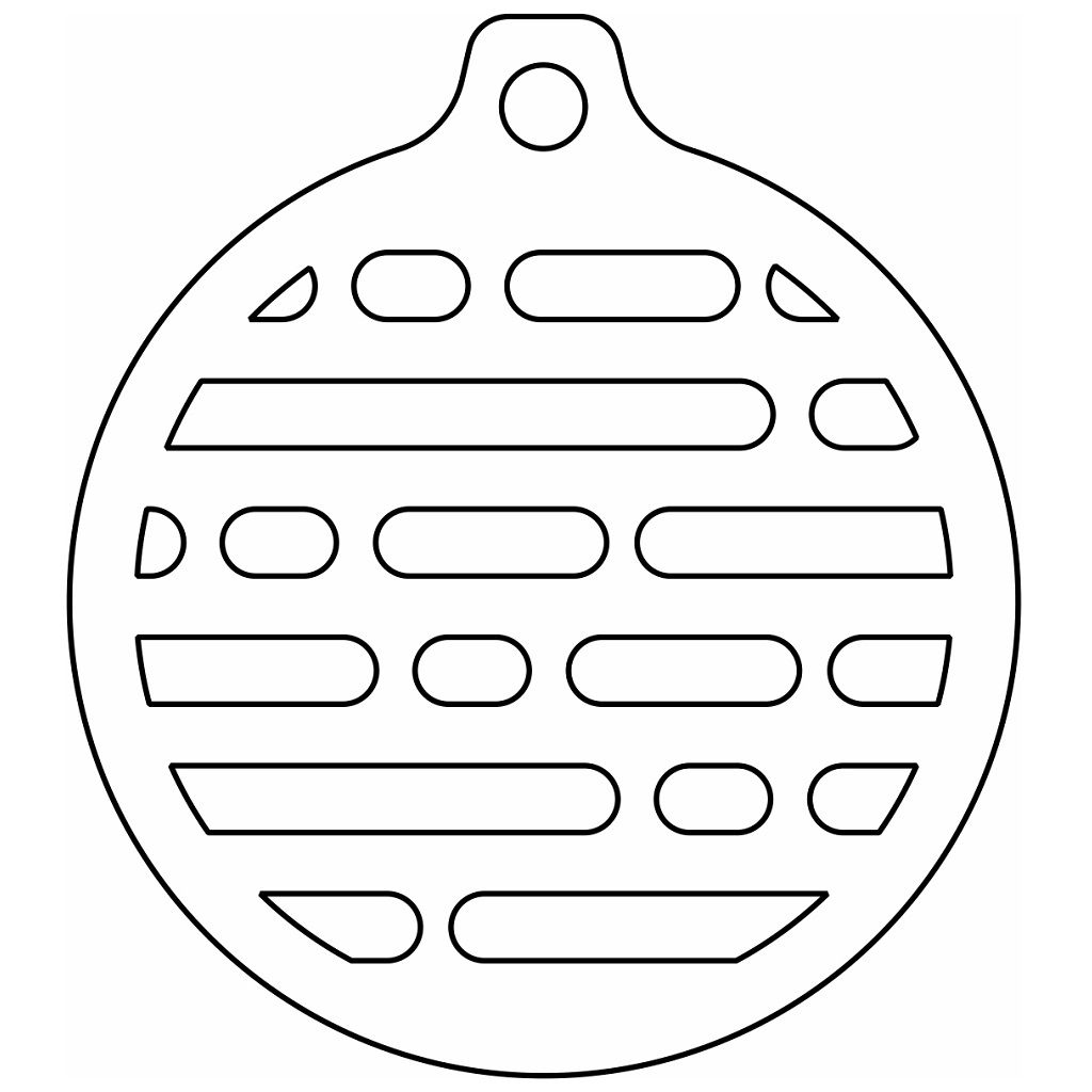 Laser Cut Wood Christmas Tree Ornament Vector