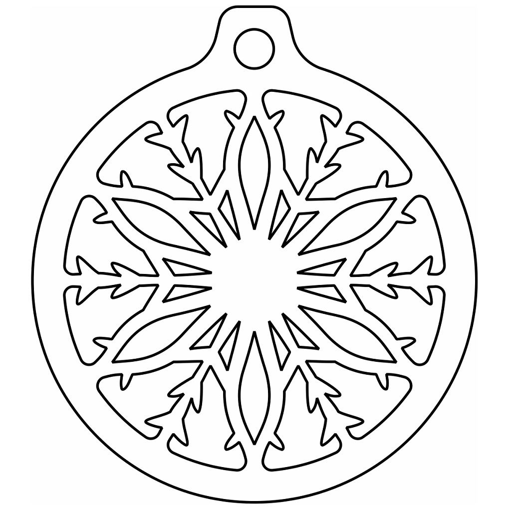 Laser Cut Snowflake Bauble Vector