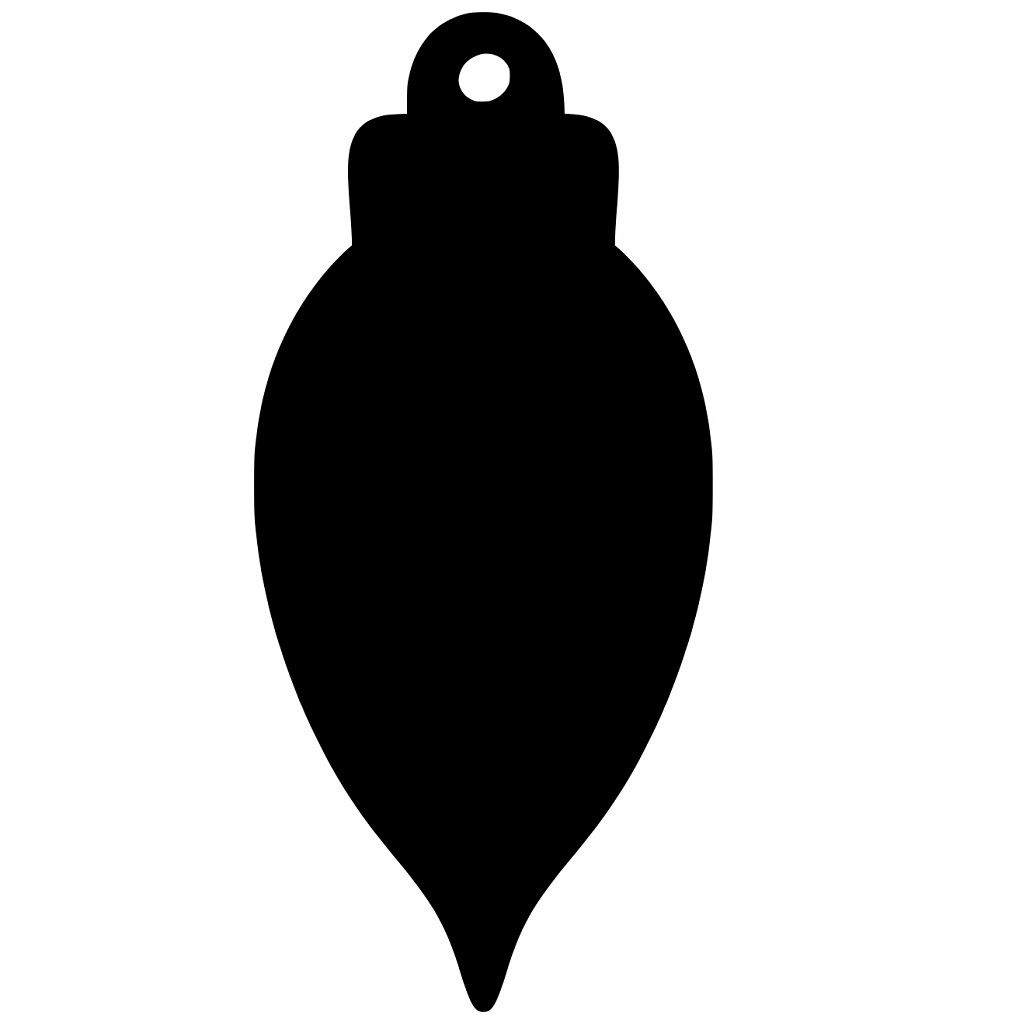 Laser Cut Christmas Bulb Ornament Craft Vector