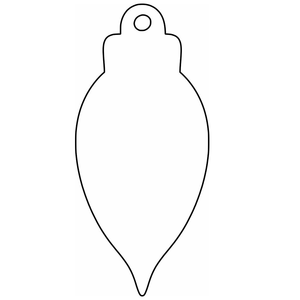 Laser Cut Christmas Bulb Ornament Craft Vector