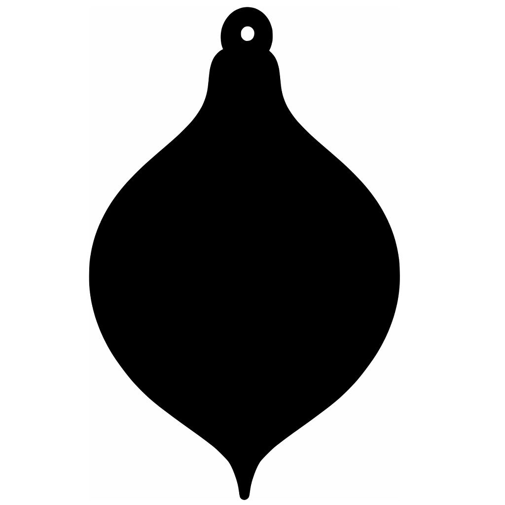 Laser Cut Oval Bulb Ornament Blank Vector